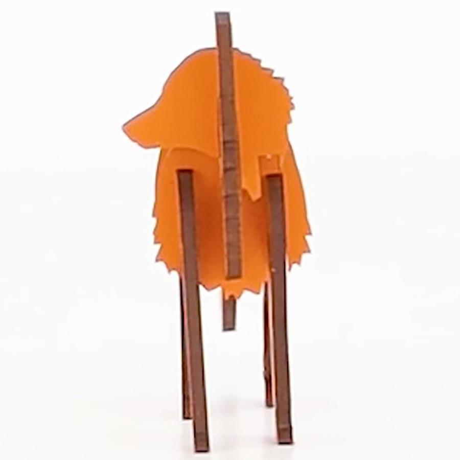 Little ＆ Wood:ウッドレット:小-おさるのキツネ-オレンジ3D木製キットセット、アニマルパズル、組み立て簡単、ポップビルド楽しい、持続可能な調達、対象年齢6