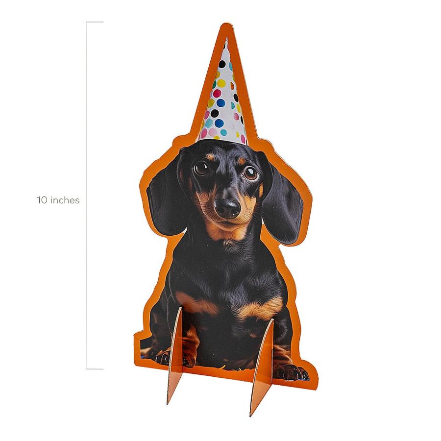 Fun Express 5インチ - 6インチ 誕生日 子犬 パーティー カードストック センターピースセット - 3ピースの画像