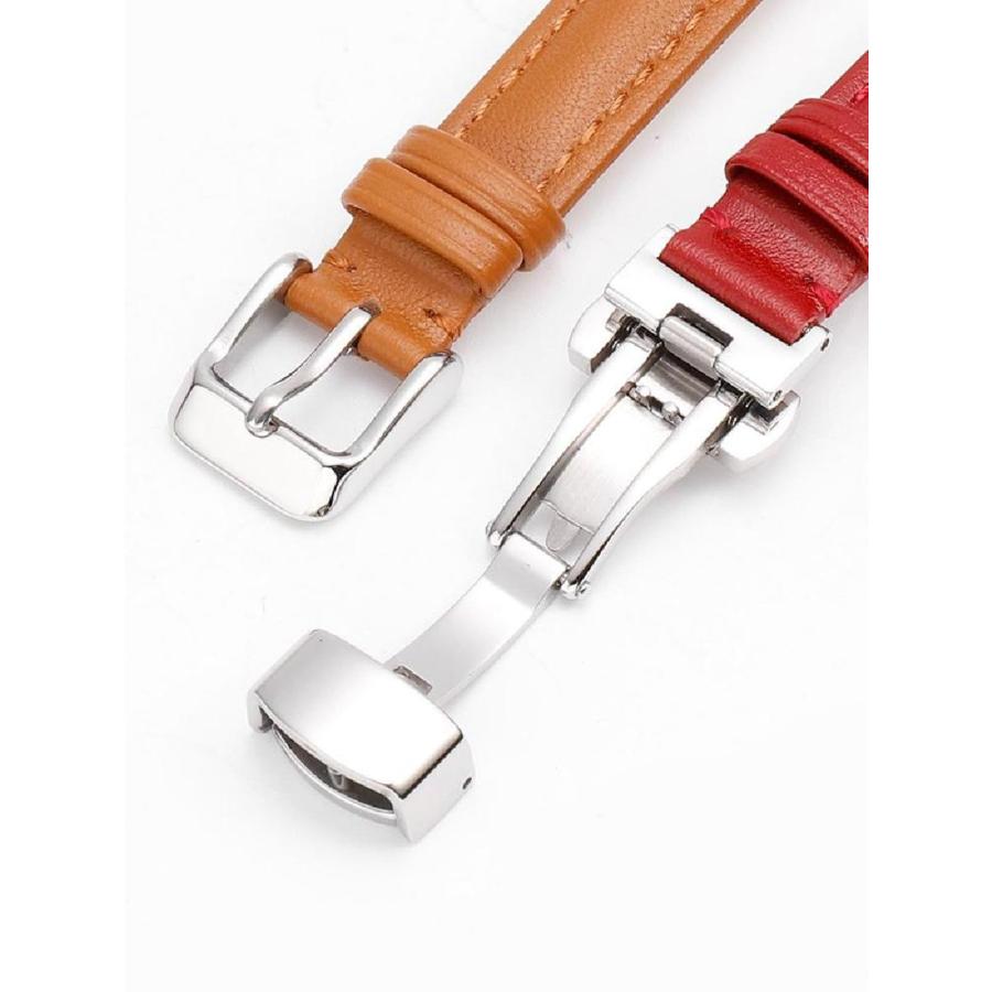 時計ベルト 本革 幅10〜22mm ピンバックル メンズ レディース シンプル 交換バンド 汎用の画像