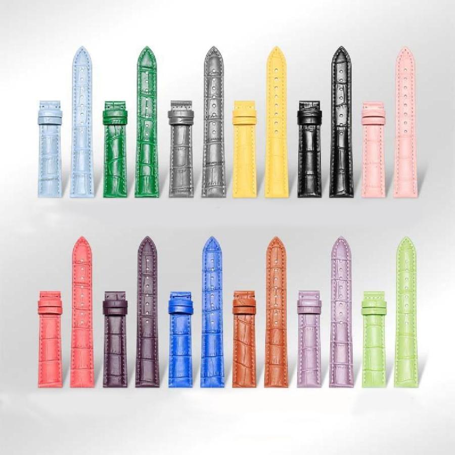 時計ベルト 本革 幅12〜24mm バタフライバックル メンズ レディース ユニセックス 交換バンド 汎用の画像