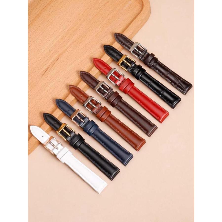 時計ベルト 本革 幅12〜22mm ピンバックル メンズ レディース クラシック 交換バンド 汎用の画像