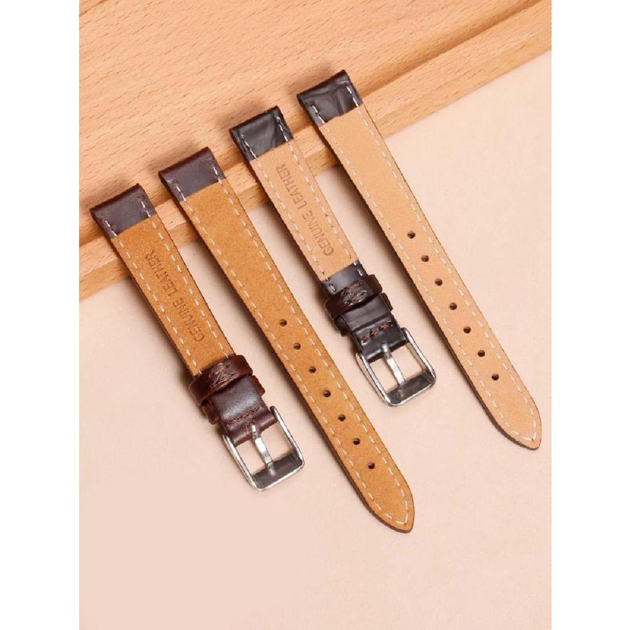時計ベルト 本革 幅12〜22mm ピンバックル メンズ レディース クラシック 交換バンド 汎用の画像