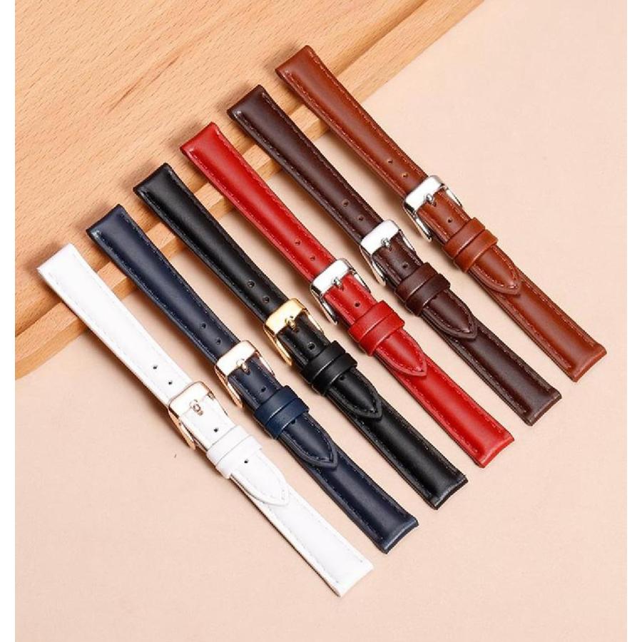 時計ベルト 本革 幅12〜22mm ピンバックル メンズ レディース クラシック 交換バンド 汎用の画像