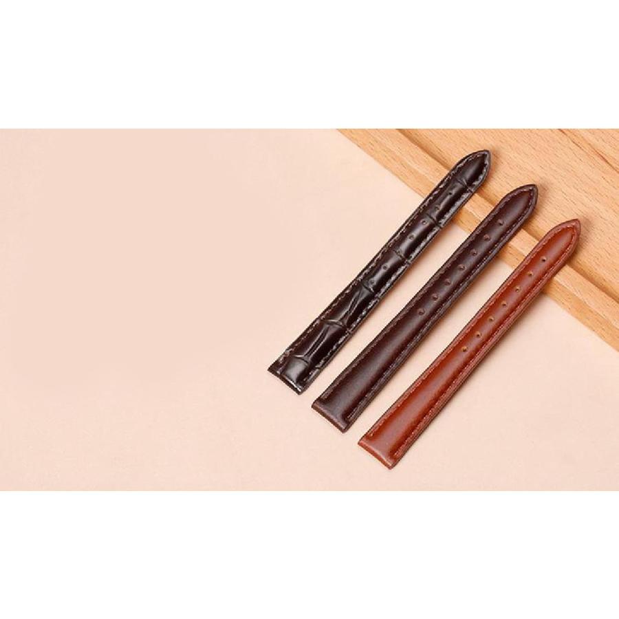 時計ベルト 本革 幅12〜22mm ピンバックル メンズ レディース クラシック 交換バンド 汎用の画像