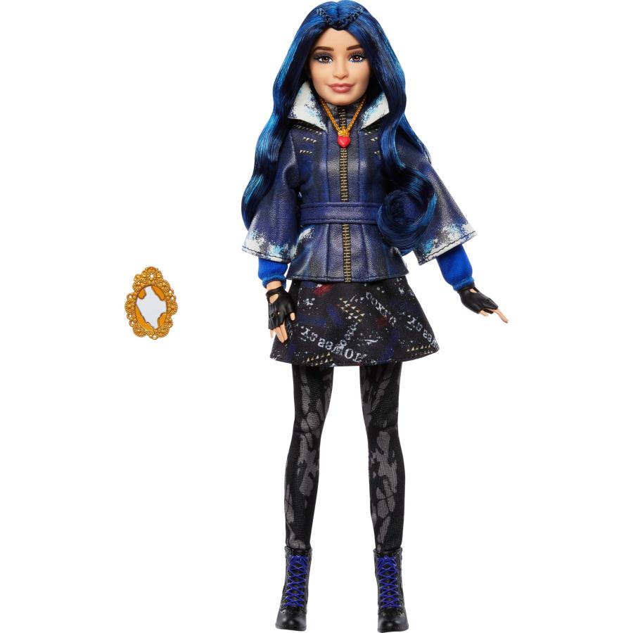 Mattel Descendants Evie Isle of The Lost 10周年記念ファッションドール 取り外し可能な衣装、アクセサリー、曲げられるジョイント付き 映画にインスパイアさ