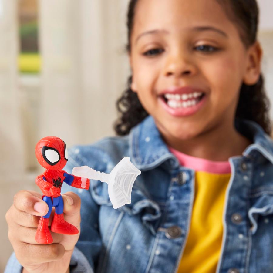 スパイダーマン ウェブスリング アクションフィギュア 4体セット 高さ