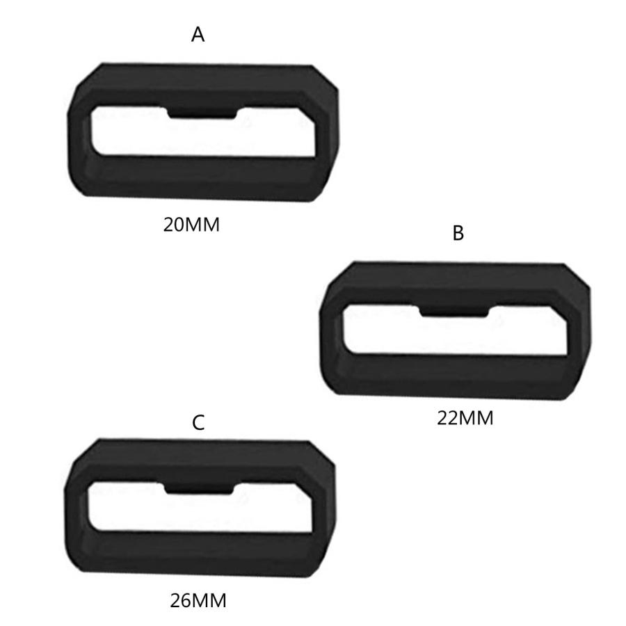 BOGEEL シリコン時計バンドキーパー 5個セット 20mm 22mm 26mm対応 ゴム製ループ バンドホルダー 脱落防止の画像