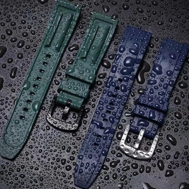 シリコン時計バンド クイックリリース 22mm グリーン ラグ幅20/22/24mm対応 スポーツ 防水の画像