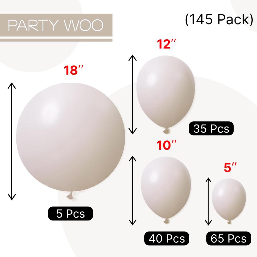 PartyWoo バルーン 4サイズ 145個、3231。_6