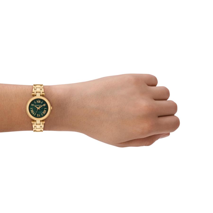 Michael Kors Laney レディース腕時計、ステンレススチールブレスレットウォッチ 女性用, ゴールドの画像