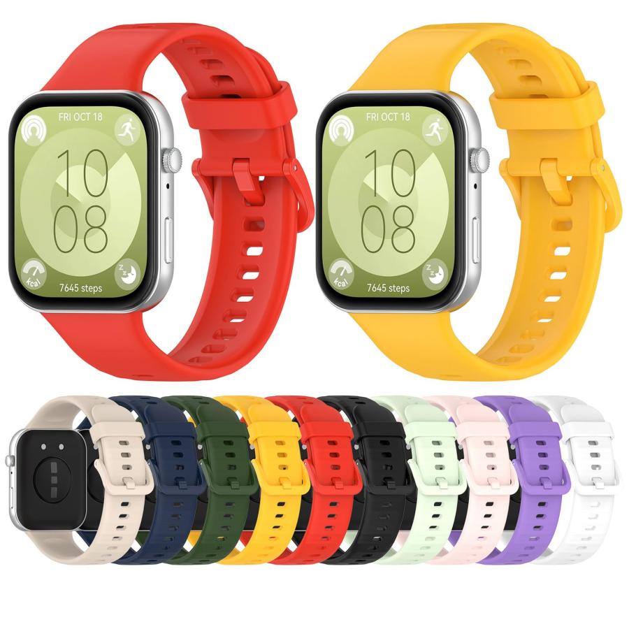 XEGZLH Huawei Watch Fit3用 シリコン交換バンド 調節可能 軽量 速乾 通気性 多色展開 交換リストバンドの画像