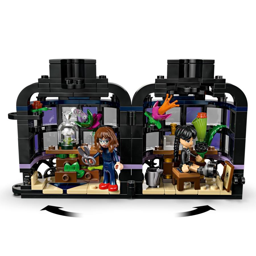 LEGO Wednesday Black Dahlia Flower Building Toy - Pretend Play Set for Girls ＆ Boys， Ages 9+ - with Wednesday Addams ＆ Professor Minidolls - Buildin_2