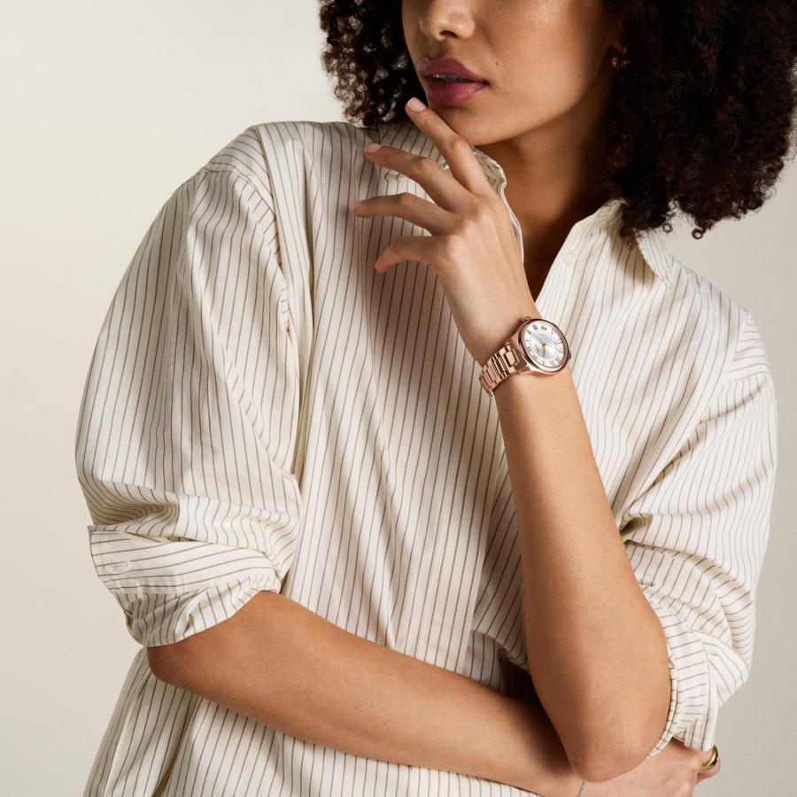 Fossil アナログ シルバーダイヤル レディース腕時計-ES5394の画像