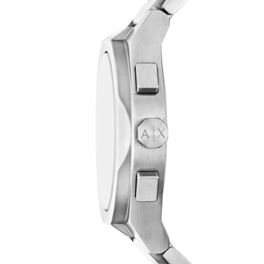 Armani Exchange A|X Sync クロノグラフ メンズ腕時計 44mm シルバーステンレスケース マットブラックダイヤルの画像