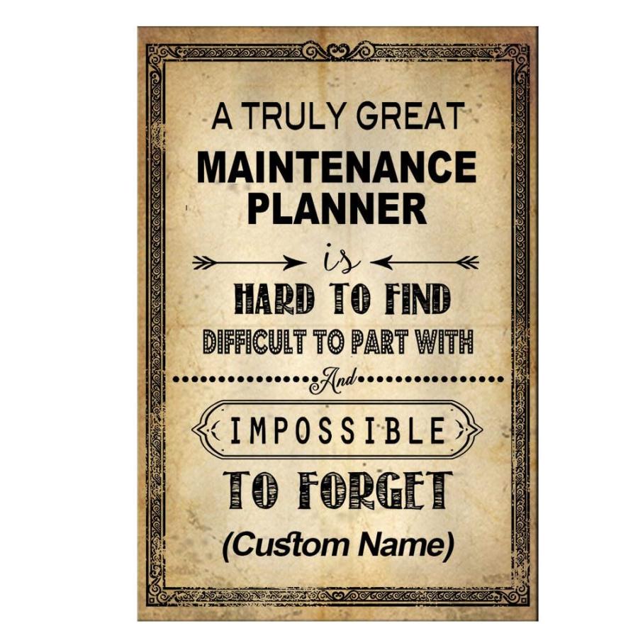 Custom Name Maintenance Planner Gifts for Women Men, A Truly Great Maintenance Planner Poster Canvas Wall Art for Home Office Decor Motivational Posteの画像