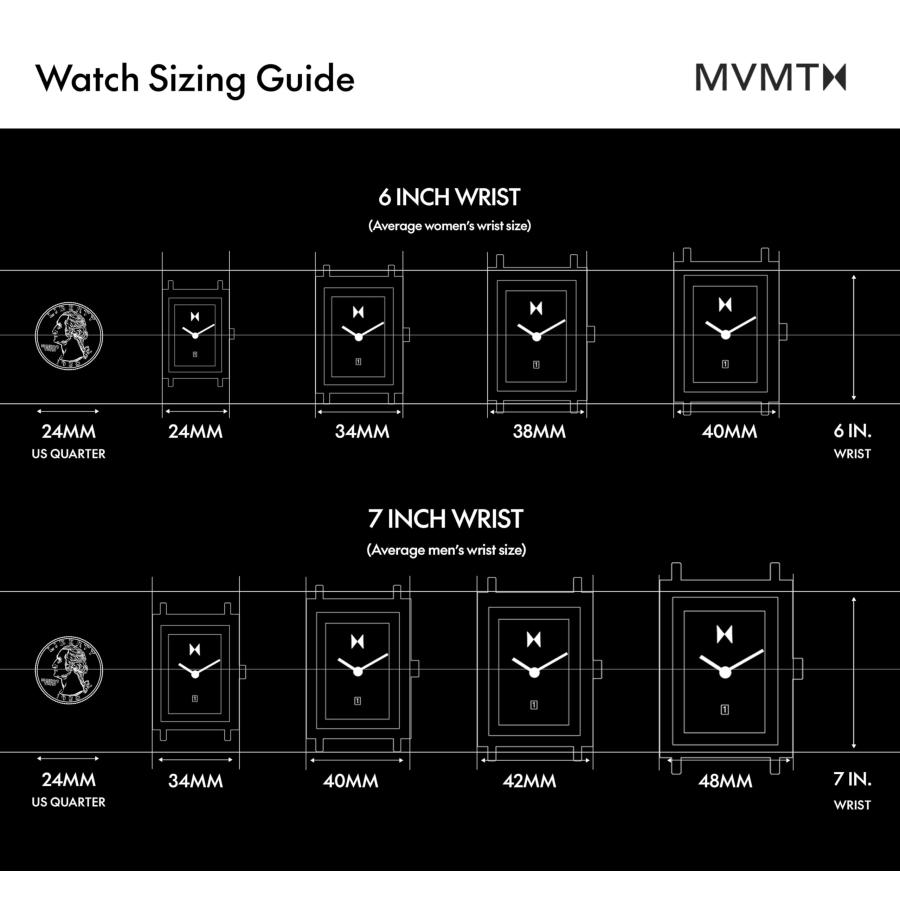 MVMT Square Tank Women's Quartz Watch - Leather Strap, Water Resistant, Square Dial Design, Durable and Stylish, Gift for Herの画像