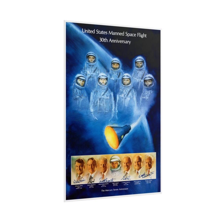 Mercury Seven 1991 トリビュートポスター NASAマーキュリー計画 宇宙飛行士 200gsmマット紙プリント_2