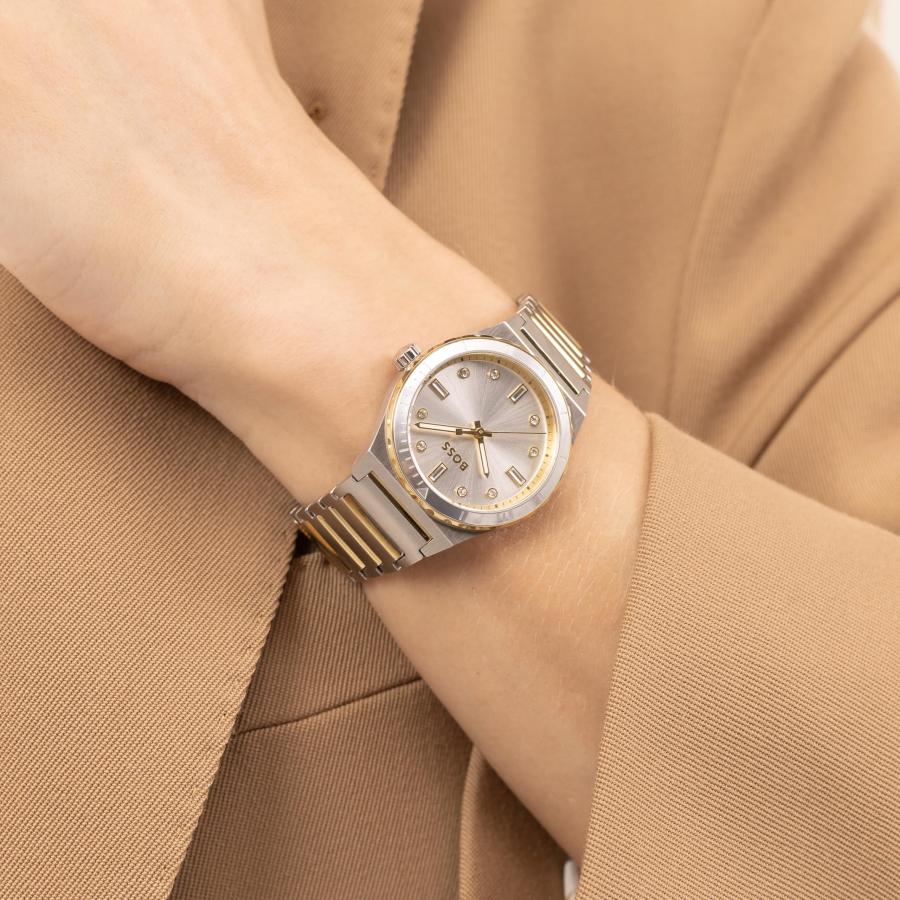 BOSS Candor Women's Sport Watch, Dive Inspired Design, Crystal Indexes, Quartz Movement, Water Resistant up to 30 Meters 3ATM, Gift for Herの画像
