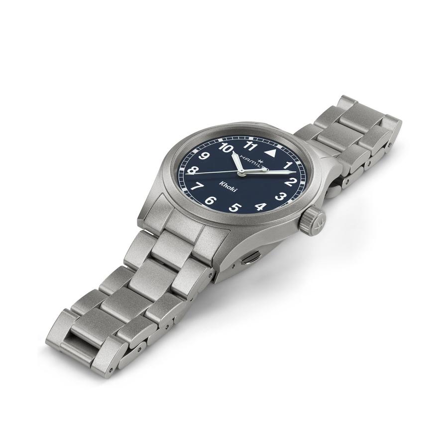 Hamilton カーキ フィールド クォーツ H69401140 38mm ブルーダイヤル スイス製 防水50m ユニセックスの画像