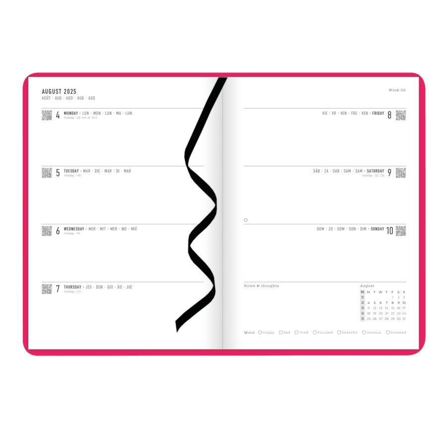 Letts of London〓 Dazzle Academic Weekly/Monthly Planner， August