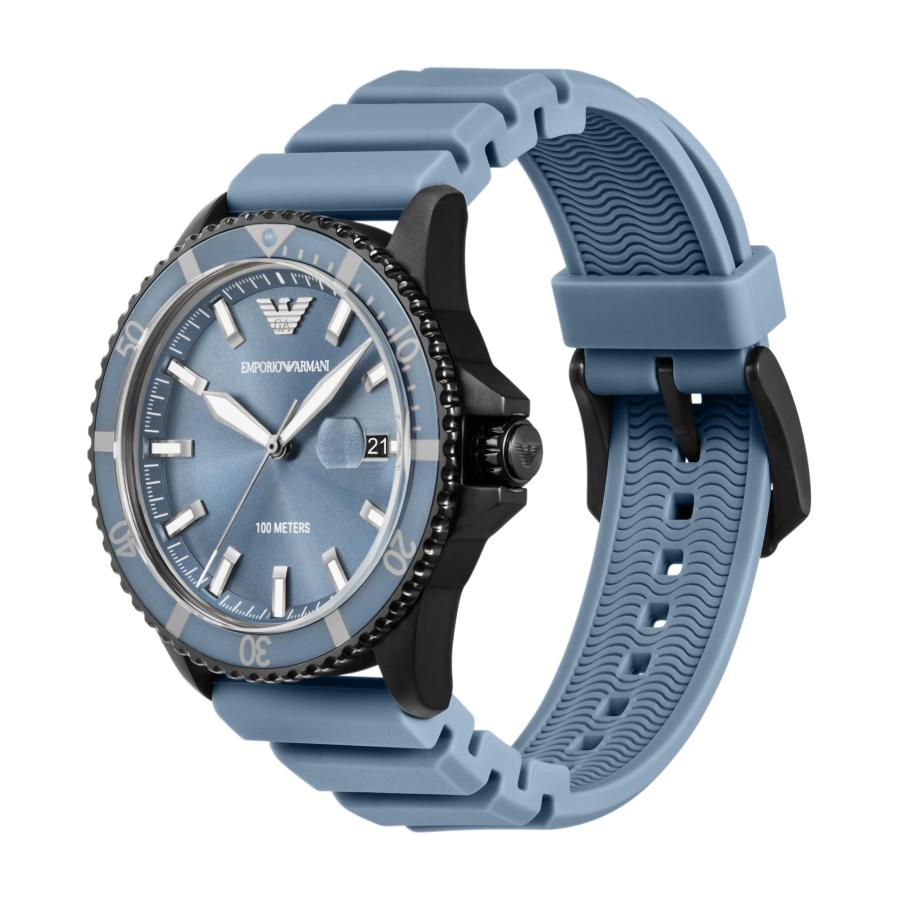 Emporio Armani ワールドエクスプローラ AR11685 42mm ベビーブルー サンレイダイヤル 日付付きの画像