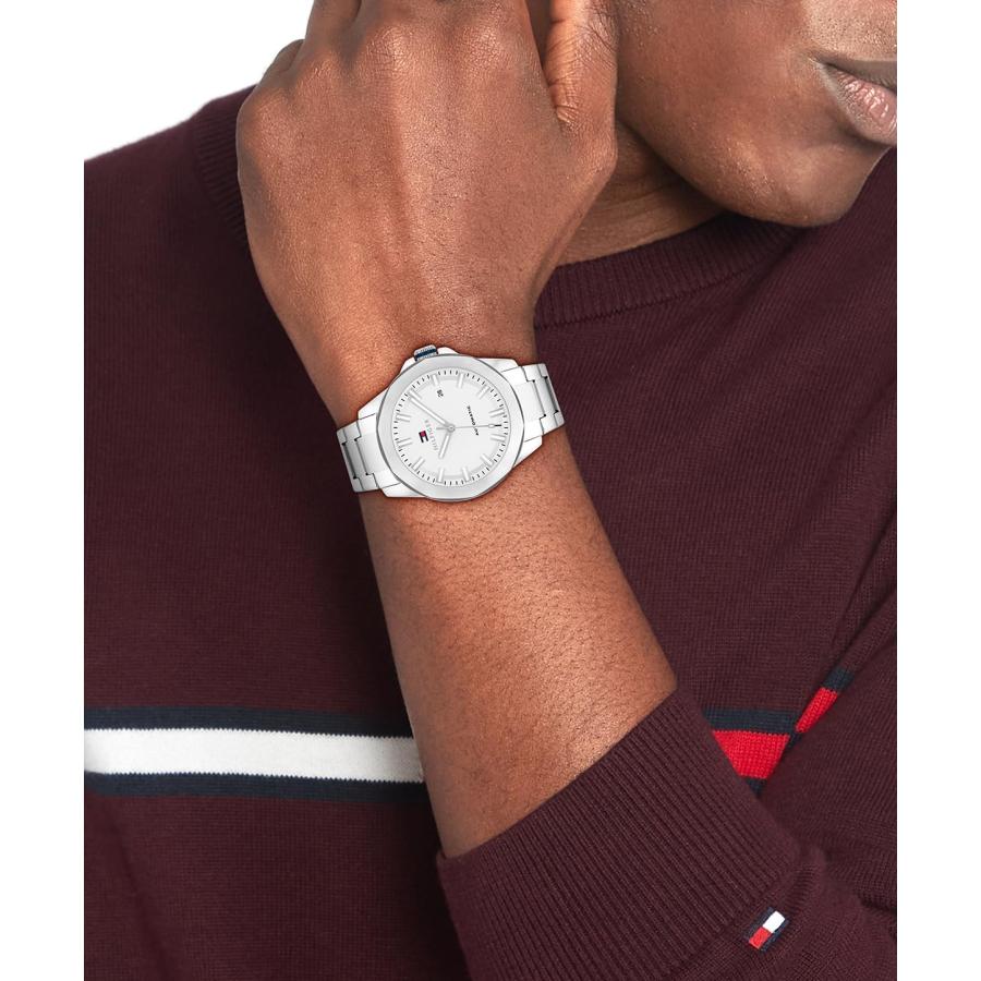 Tommy Hilfiger Men's Automatic Watch - 44 mm Stainless Steel Case and Link Bracelet, Exhibition Caseback - Modern Skeleton Dress Watchの画像