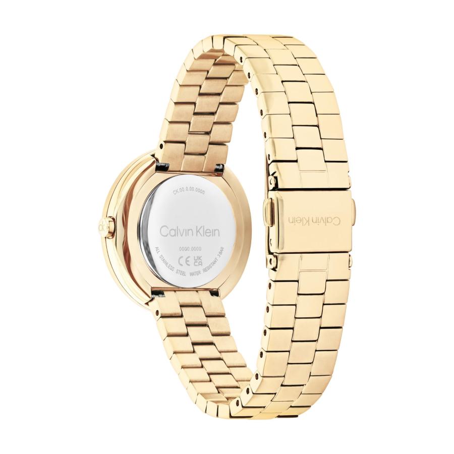 Calvin Klein Women's Twisted Bezel - 34mm 2H Quartz Slim Watch - Stainless Steel Bracelet - Modern Stylish Timepiece - Premium Fashion - Gift for Herの画像