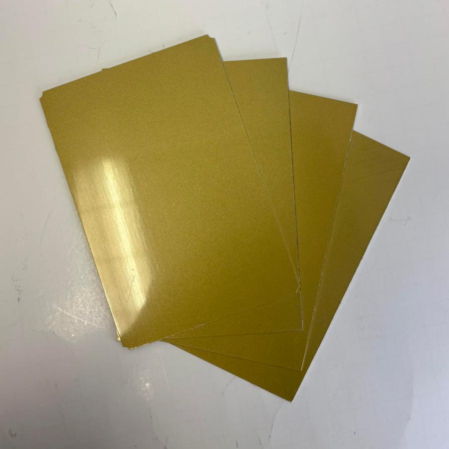 レーザー彫刻用アルミプレート 4枚セット ゴールド（刻印後ブラック） 約2.5×28.6cm CO2/ダイオード/ファイバーレーザー対応_2