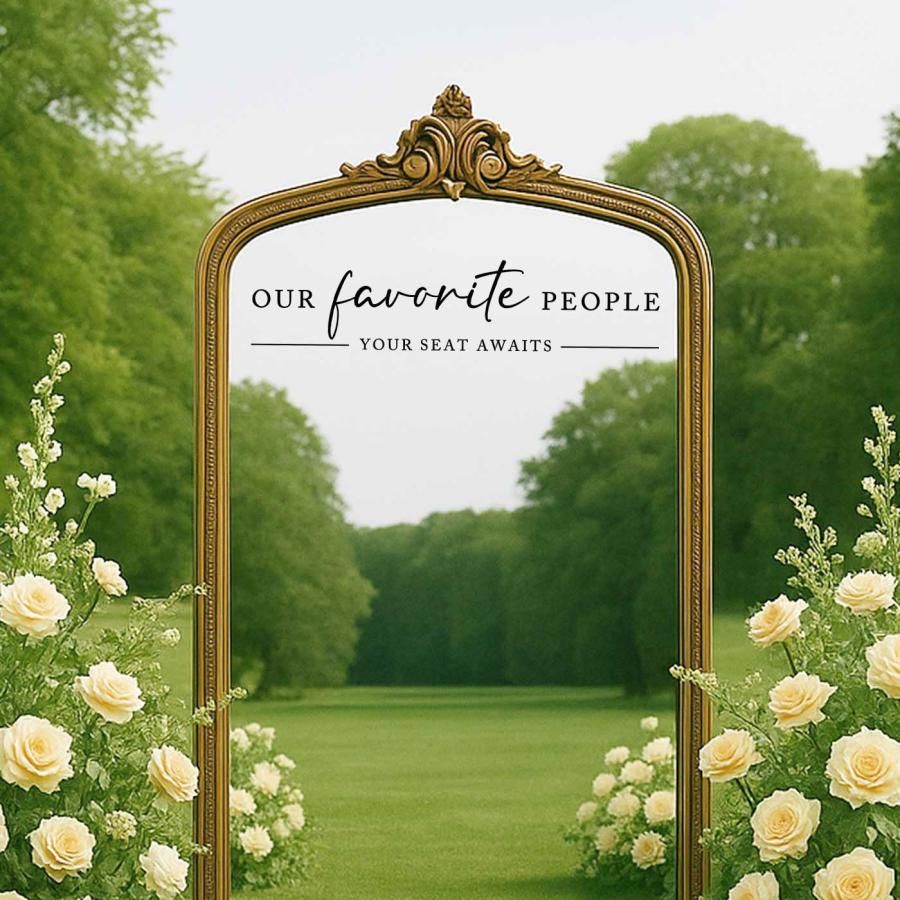 ウェディング用ビニールデカール「Our Favorite People」着席案内・シーティングチャート ウォールステッカー_2