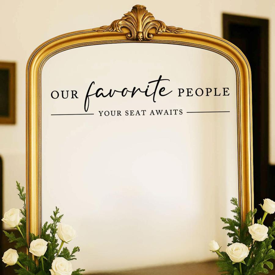 ウェディング用ビニールデカール「Our Favorite People」着席案内・シーティングチャート ウォールステッカー_5