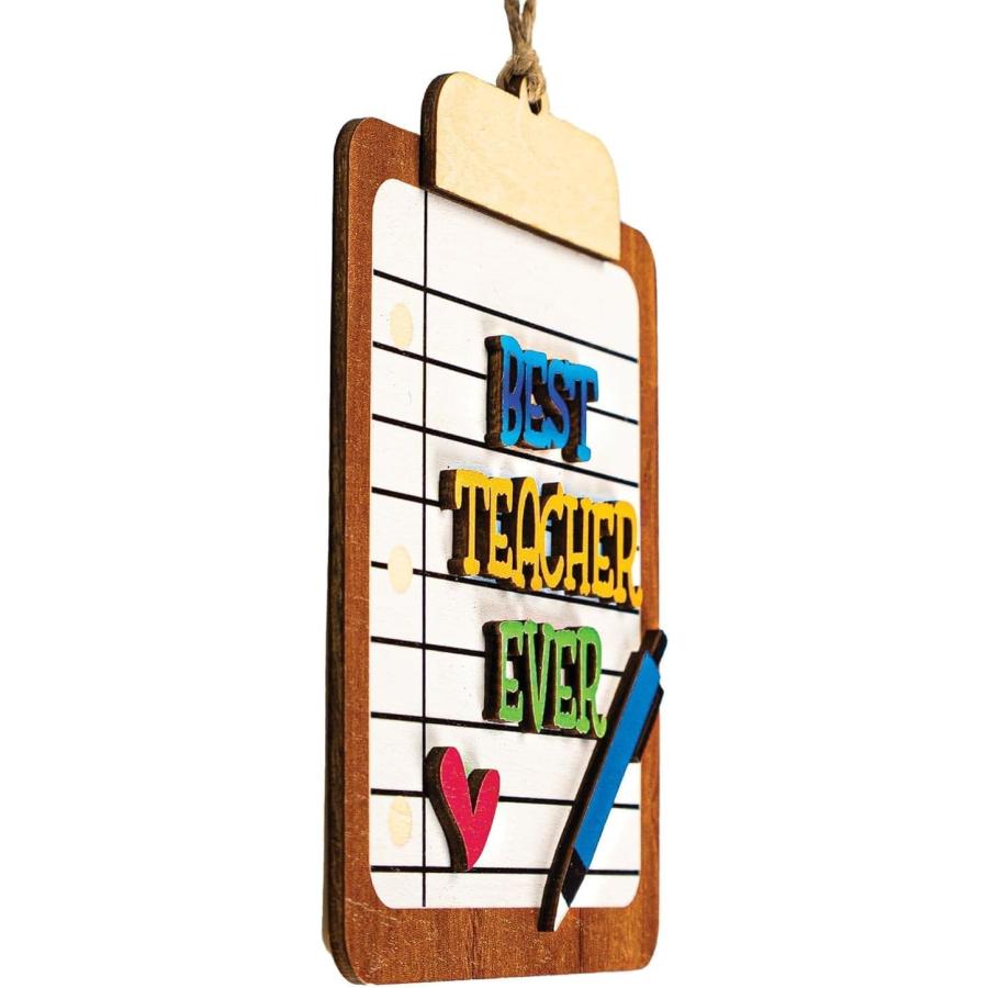 Teacher Ornament 2025， Best Teacher Gifts， Christmas Ornaments 2025 - Teacher Appreciation Gifts for Educators， Wooden Clipboard Keepsake， Holiday Tha_3