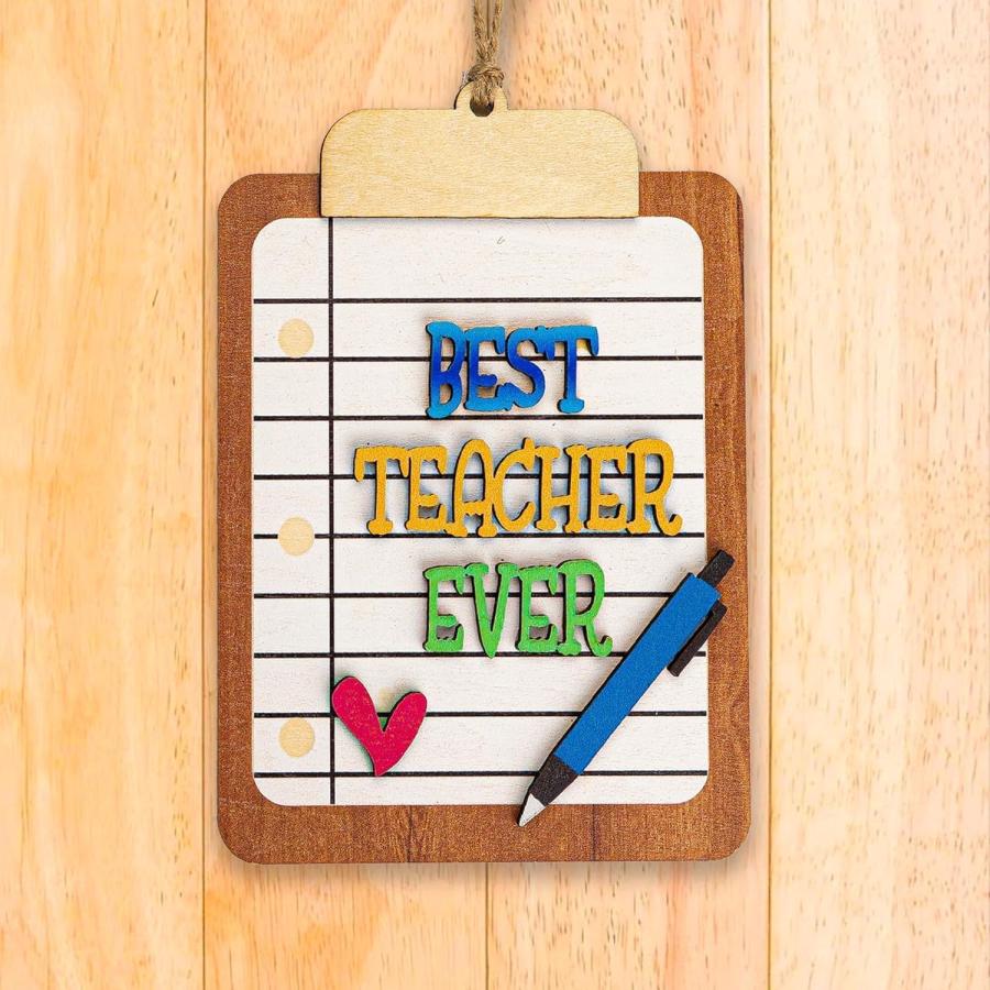 Teacher Ornament 2025， Best Teacher Gifts， Christmas Ornaments 2025 - Teacher Appreciation Gifts for Educators， Wooden Clipboard Keepsake， Holiday Tha_4