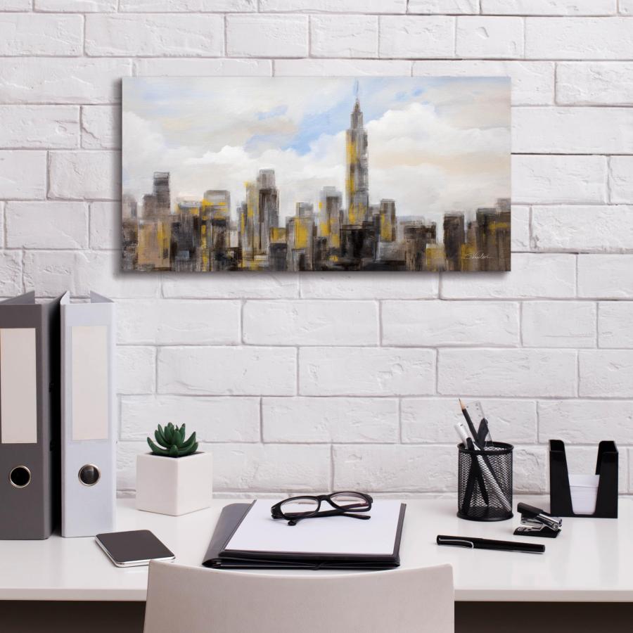 Epic Graffiti 'Manhattan Clouds' by Silvia Vassileva Canvas Wall Art， 24" x 12"_2