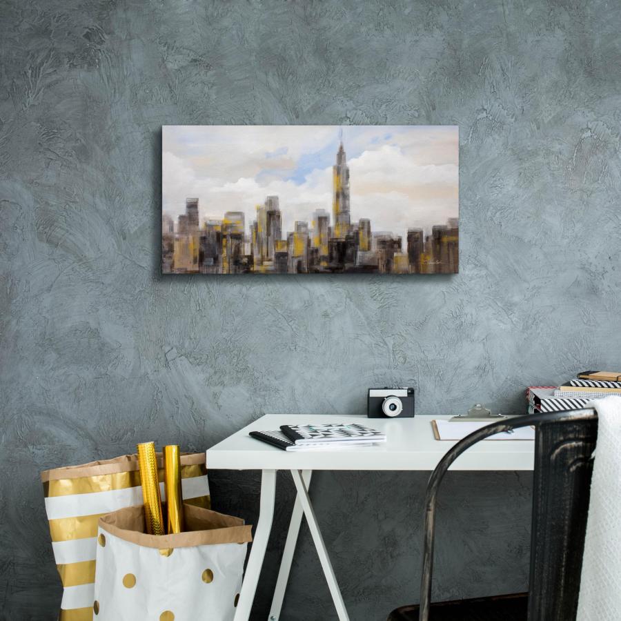 Epic Graffiti 'Manhattan Clouds' by Silvia Vassileva Canvas Wall Art， 24" x 12"_3