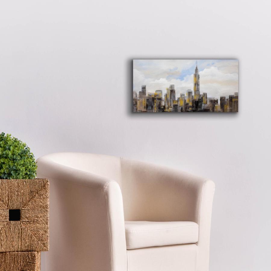 Epic Graffiti 'Manhattan Clouds' by Silvia Vassileva Canvas Wall Art， 24" x 12"_6