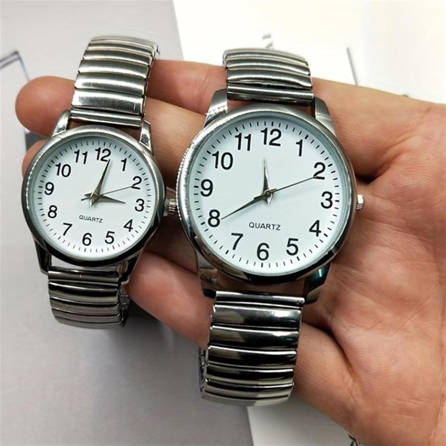 時計バンド 20mm ステンレス 伸縮 エラスティック シルバー ポリッシュ仕上げ クイック脱着 メタルブレスレット 男女兼用の画像