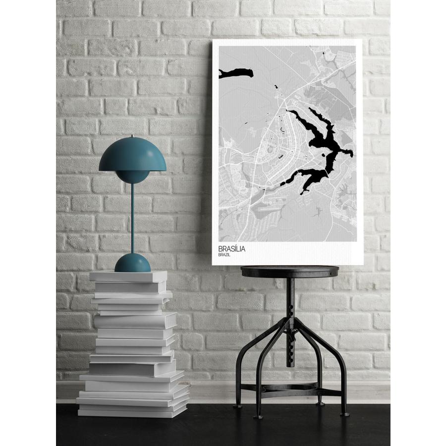 MG Global Colored Hanging Canvas of Brasilia Brazil 3 | 8x12 12x18 16x24 20x30 24x36 Minimalist City Wall Art | Minimal Hometown Print for Gift | Miniの画像