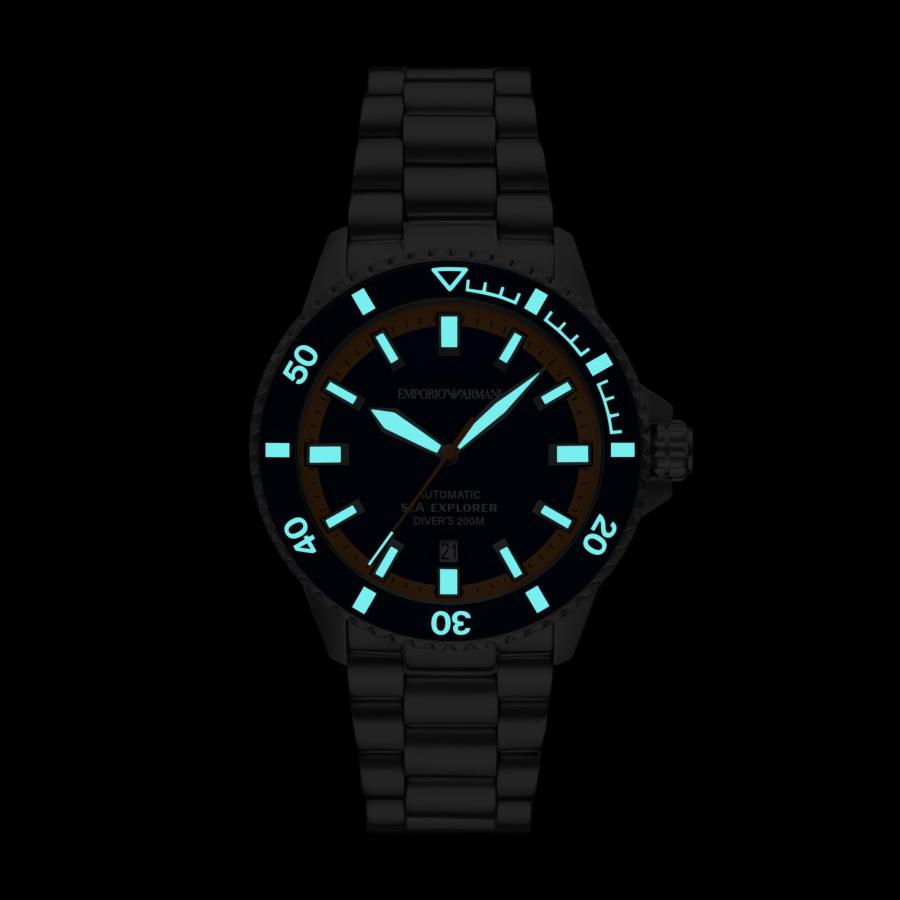 Emporio Armani シー エクスプローラー AR60090 メンズ 自動巻き 42mm サファイア スーパールミノバの画像