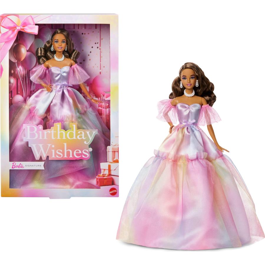 Barbie シグネチャー バースデイウィッシュ ブラウンヘア パステル