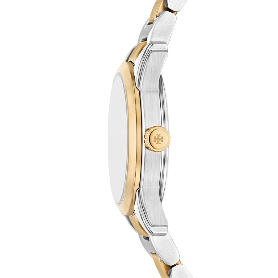 Tory Burch レディース スモール ミラー ツートーン ステンレススチール 腕時計 (モデル:TBW9063)の画像
