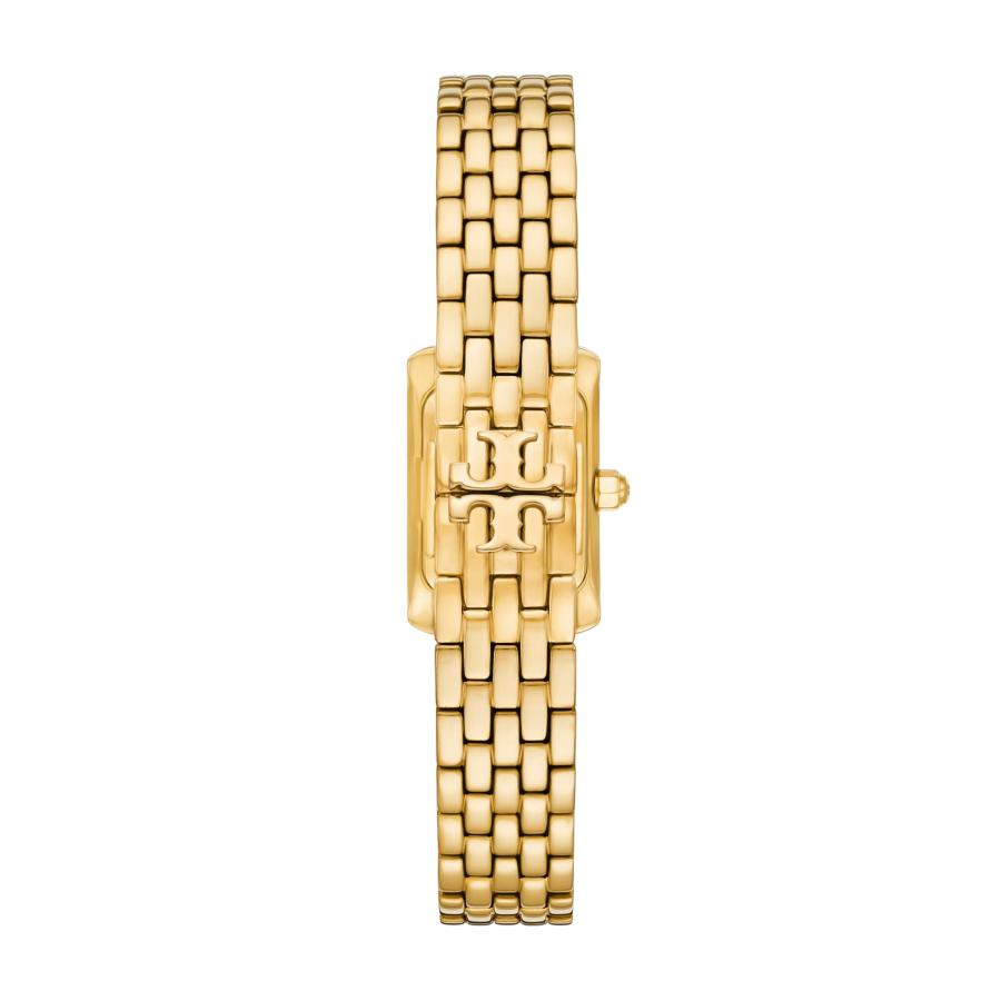 Tory Burch レディースエレノアミニダブルラップステンレススチールブレスレットウォッチ, ゴールド/アイボリー, ブレスレットの画像