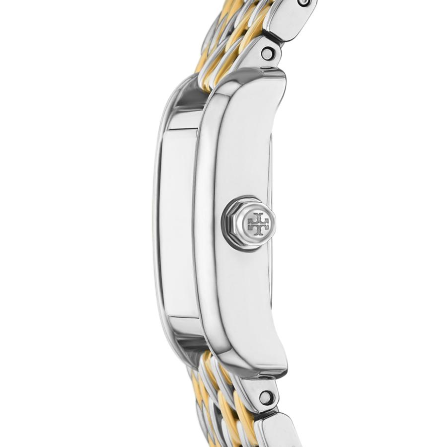 Tory Burch レディースエレノアミニダブルラップステンレススチールブレスレットウォッチ, ツートンカラーのダブルラップ。の画像
