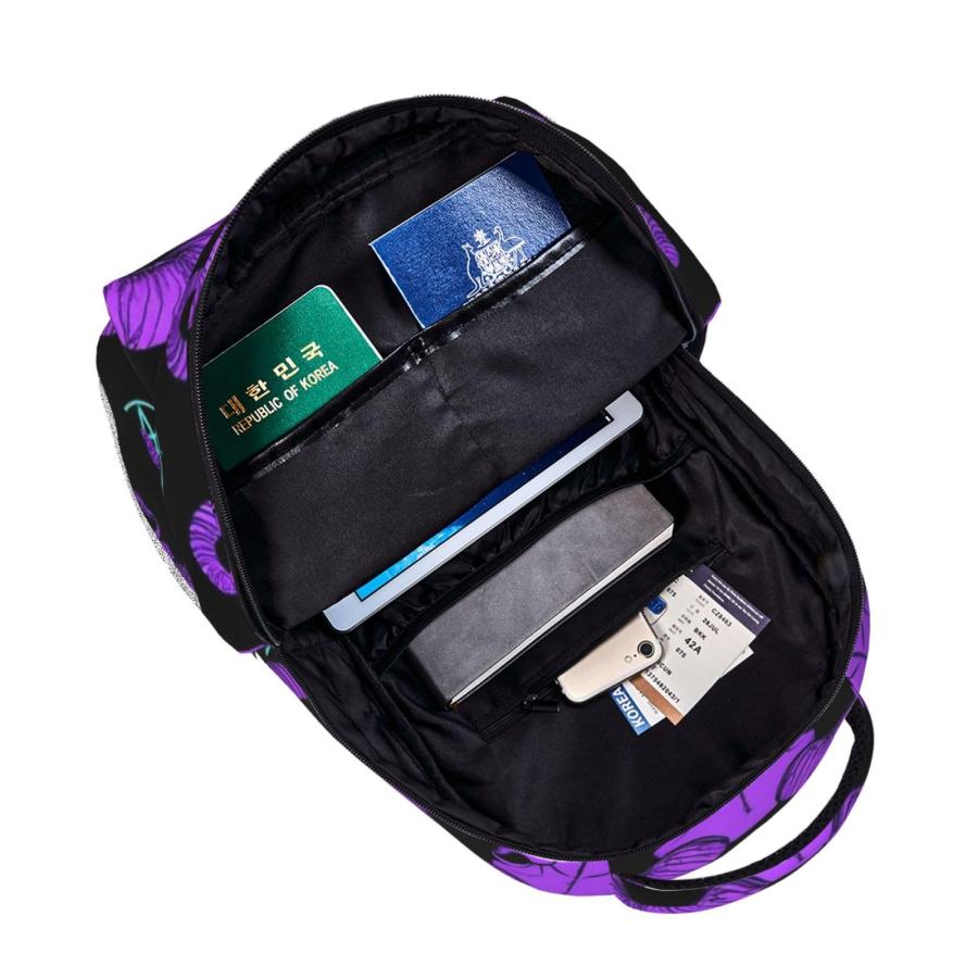 WOEZKEX ミスティカルラムスカル 大容量ノートPCバックパック 盗難防止 スポーツ・ハイキング・旅行用 39.9×29×19.8cmの画像