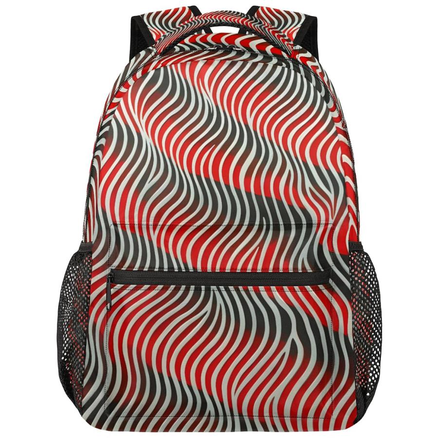 Cmizedevise Bohemian Striped Travel Backpack 18 Inch for Women Men Water Resistant Shoulder Rucksack Daypack for Nurse Work Camping Colorful Striped