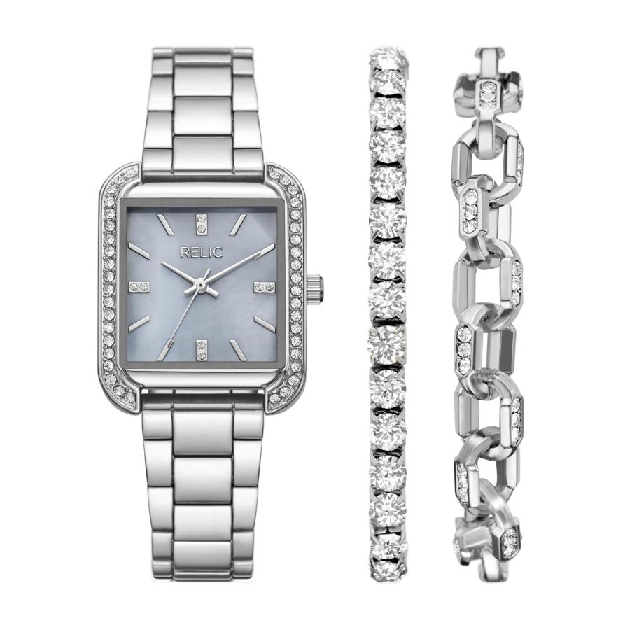 RELIC Women's Jenna Three-Hand Silver Alloy Watch (Model: ZR97027)