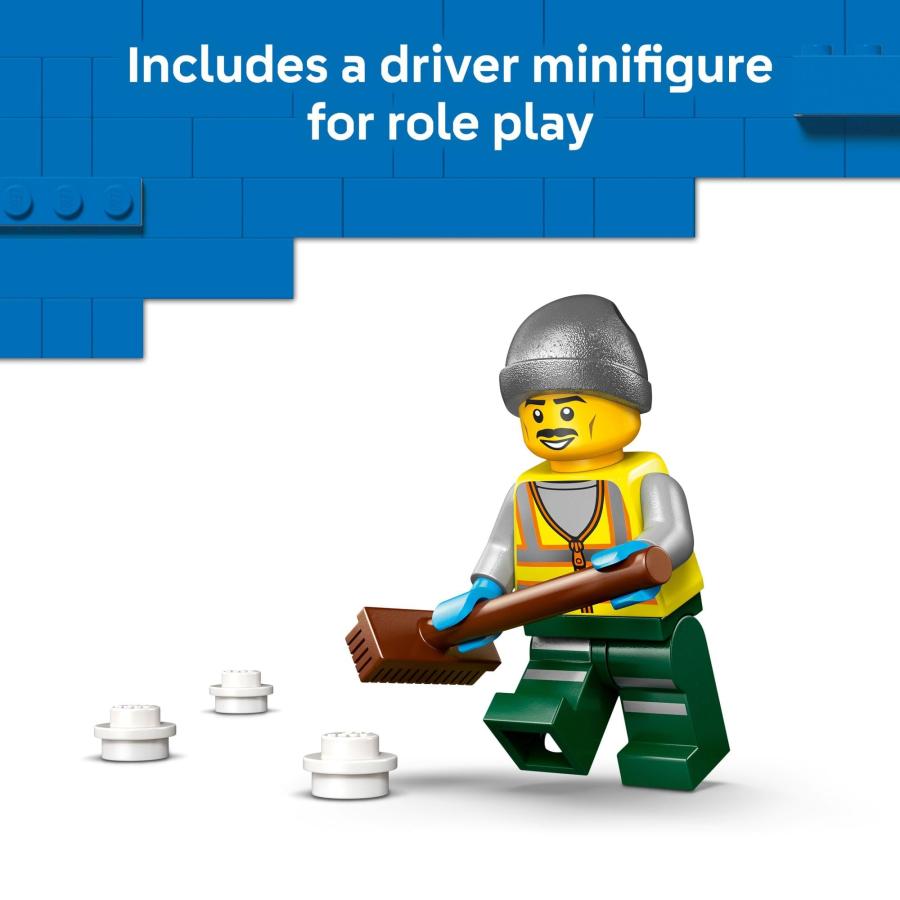 LEGO City Snowplow Truck Building Toy for Kids - Pretend Play Vehicle for Boys ＆ Girls， Ages 5+ - Toy Truck W/Movable Plow ＆ Driver Minifigure - Gif_5