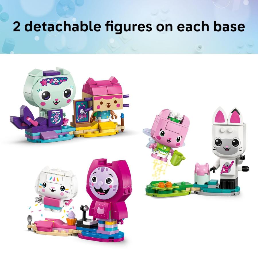 LEGO Gabby's Dollhouse Gabby's Brick-Built Cat Friends Building Toy for Girls ＆ Boys - Pretend Play Set W/6 Animal Toy Figures for Kids， Ages 6+ - Gi