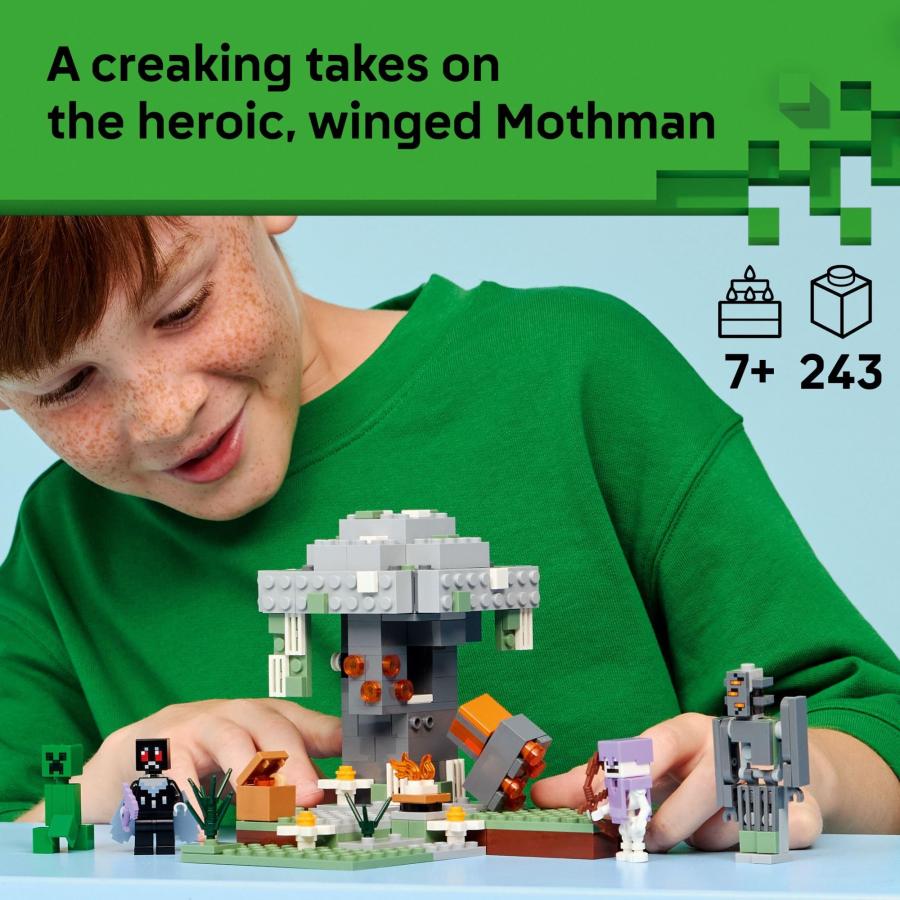 LEGO Minecraft The Pale Garden Building ＆ Pretend Play Toy for Boys ＆ Girls - Video Game Playset ＆ Toy Figures for Kids， Ages 7+ - W/Mothman ＆ Cre_1