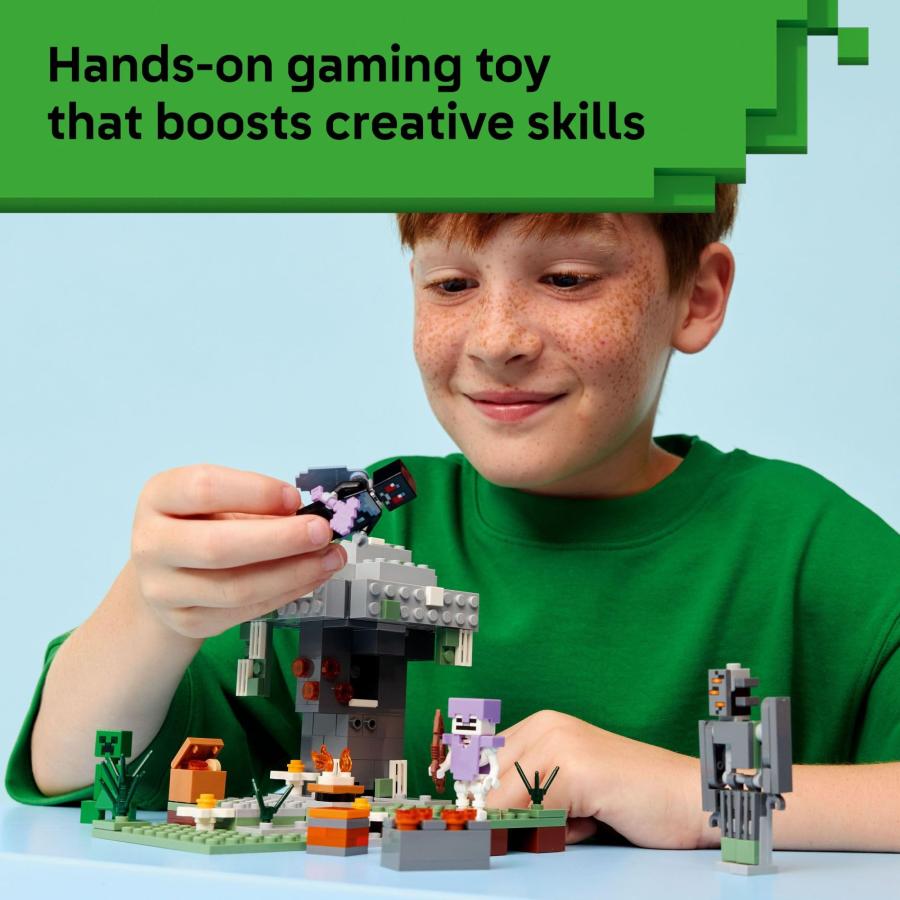 LEGO Minecraft The Pale Garden Building ＆ Pretend Play Toy for Boys ＆ Girls - Video Game Playset ＆ Toy Figures for Kids， Ages 7+ - W/Mothman ＆ Cre_3