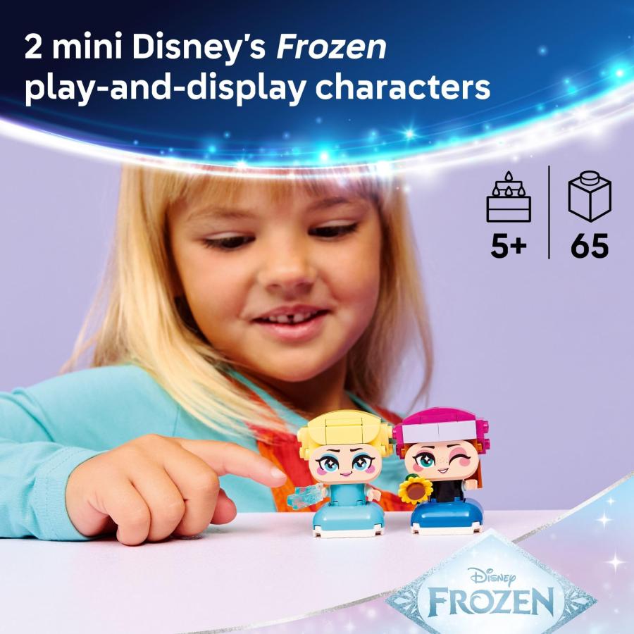 LEGO Disney Frozen Mini Anna ＆ Elsa Toys - Building Set for Girls ＆ Boys, Ages 5+ - Frozen Toys for Pretend Play or Bedroom Decor - Gifts for Birthdの画像